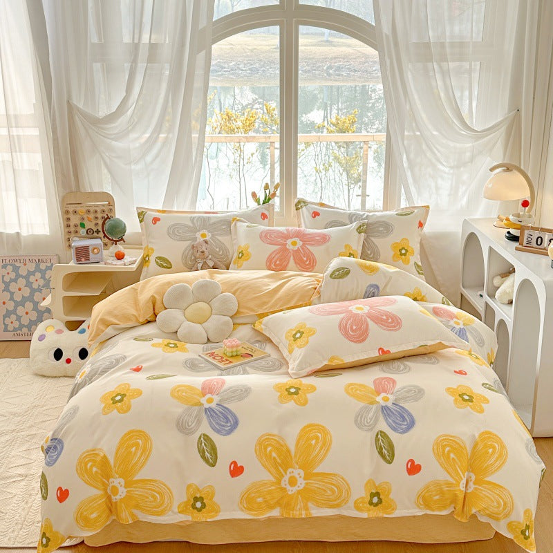 Playful Cartoon Bear Bedding Set Homeandso