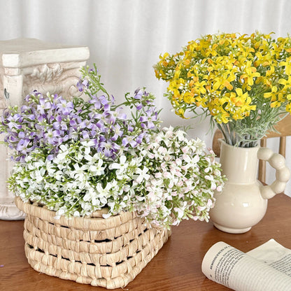 Lifelike Floral Bouquet with Purple Blooms