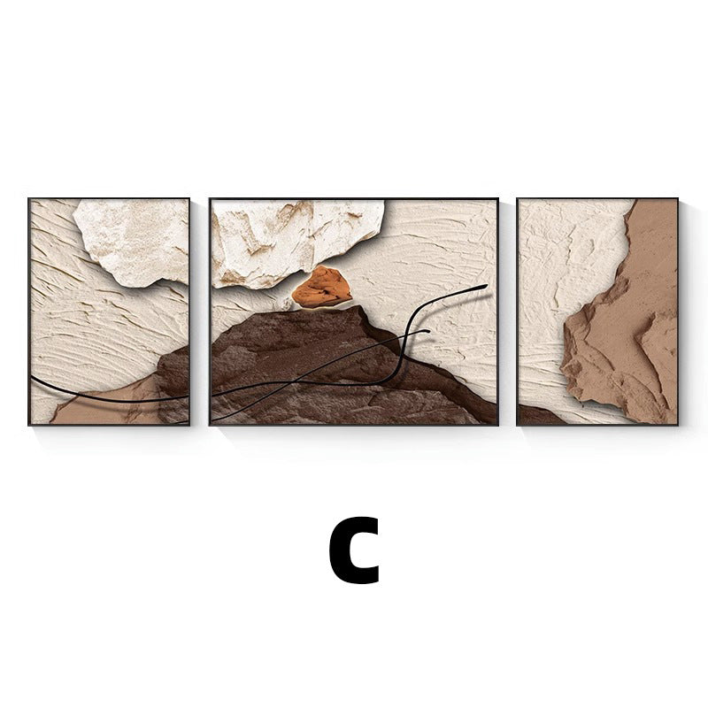 Abstract Textured Triptych Wall Art Homeandso