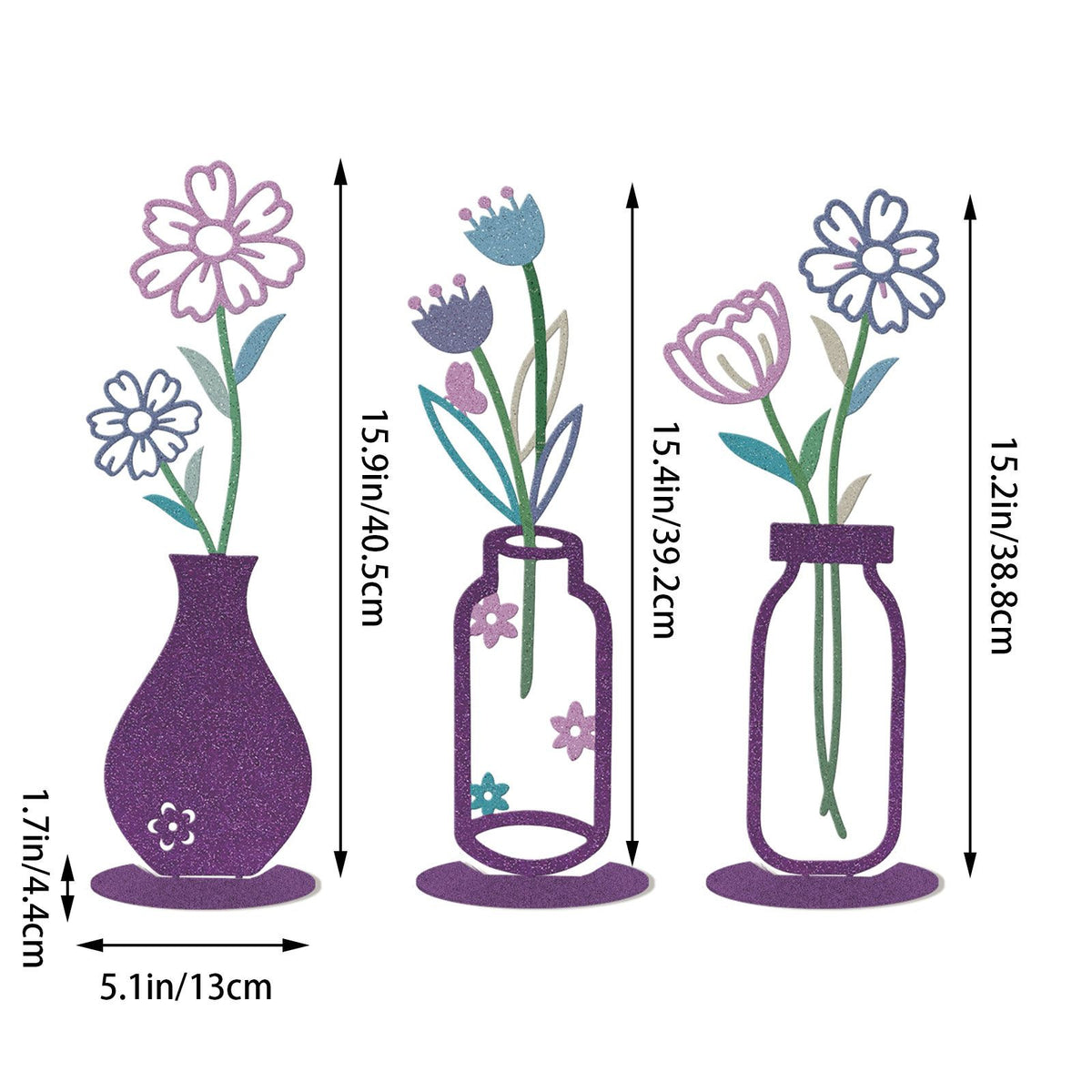Decorative Floral Metal Vase Homeandso