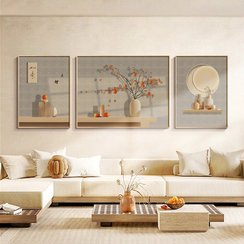 Elegant Botanical Framed Triptych Wall Art Homeandso
