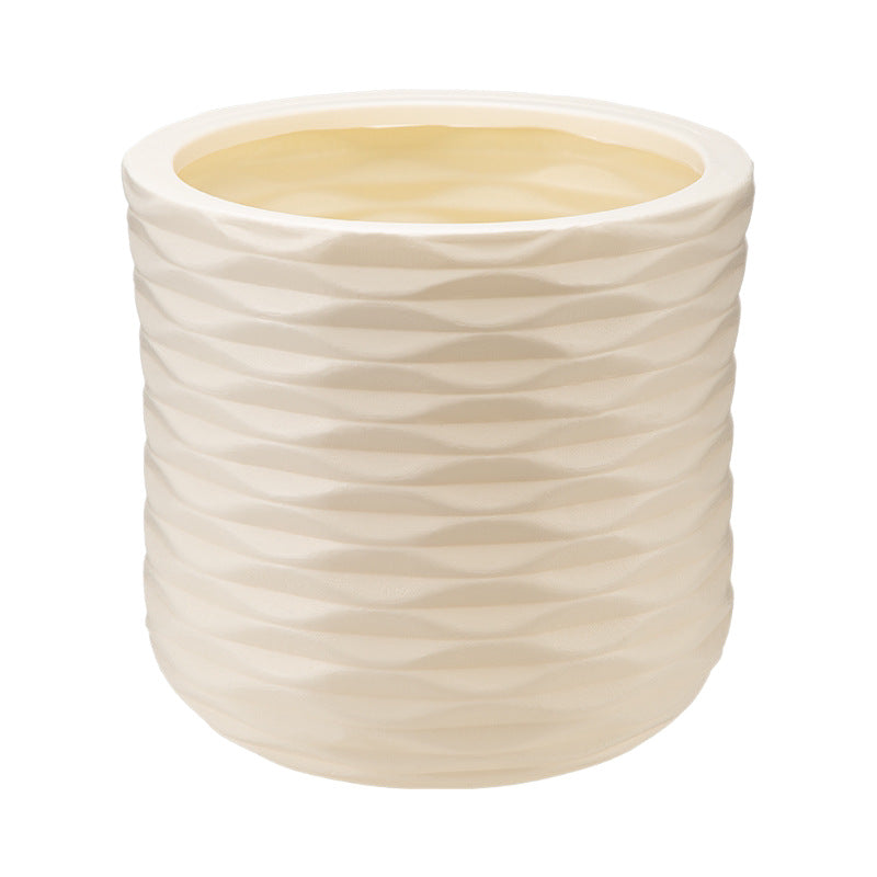 Decorative Textured Ceramic Planter Homeandso