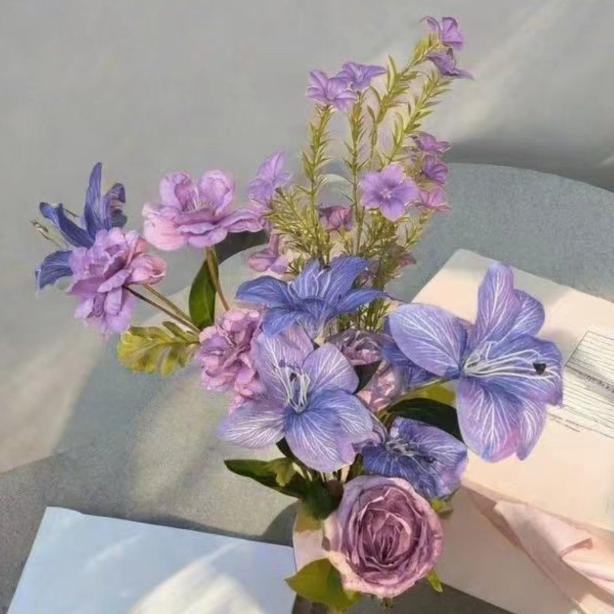 Delightful Vibrant Faux Floral Bouquet