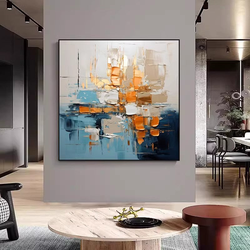 Textured Abstract Gold Leaf Canvas Wall Art Homeandso