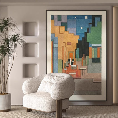 Geometric Abstract Canvas Art Print Homeandso