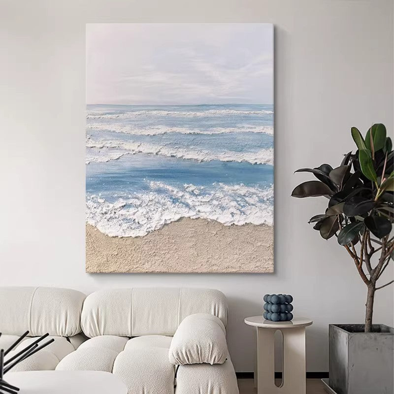 Coastal Wave Textured Canvas Art Homeandso