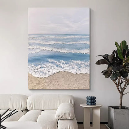 Coastal Wave Textured Canvas Art Homeandso