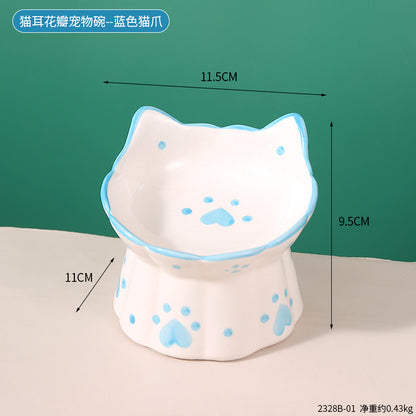 Cute Cat-Shaped Pet Food Bowl Homeandso