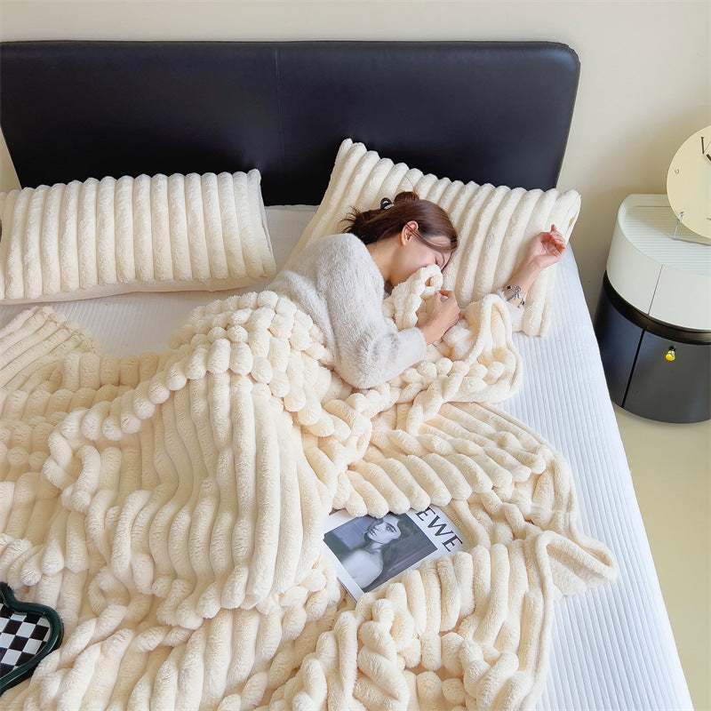 Plush Textured Fleece Blanket
