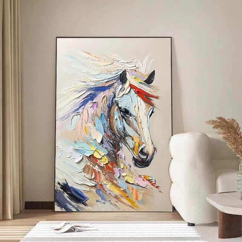 Textured Horse Canvas Art Homeandso