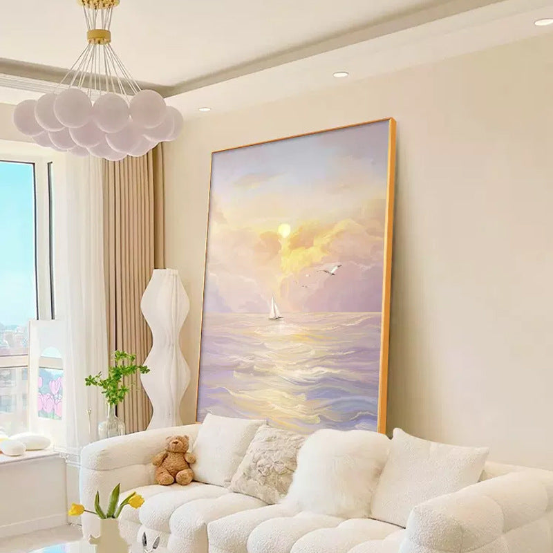 Framed Coastal Sunset Canvas Artwork Homeandso