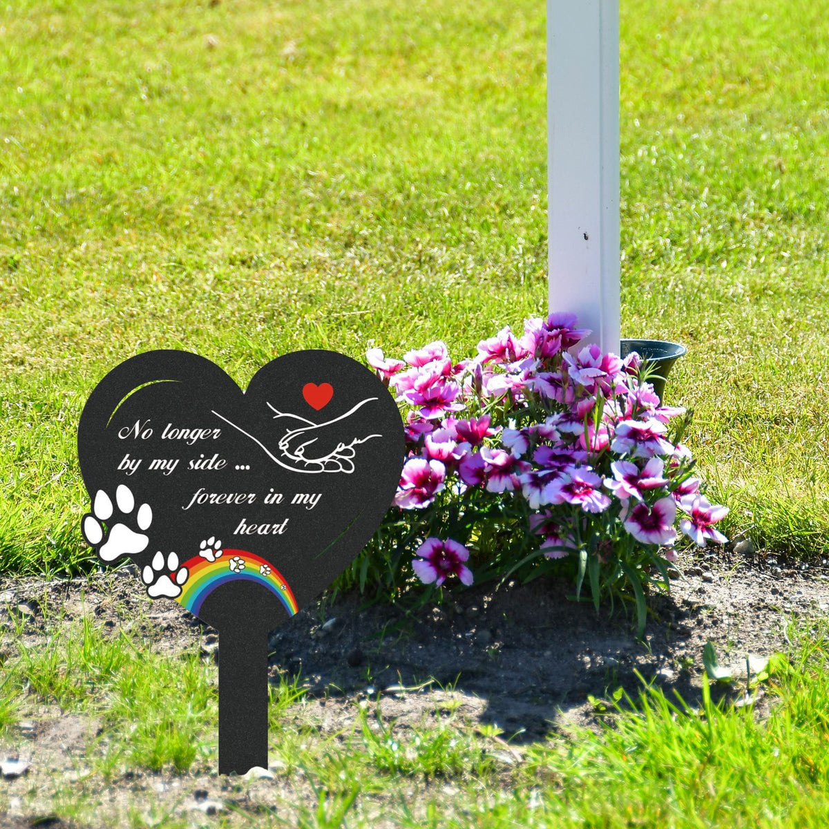 Heart-Shaped Memorial Garden Stake Homeandso