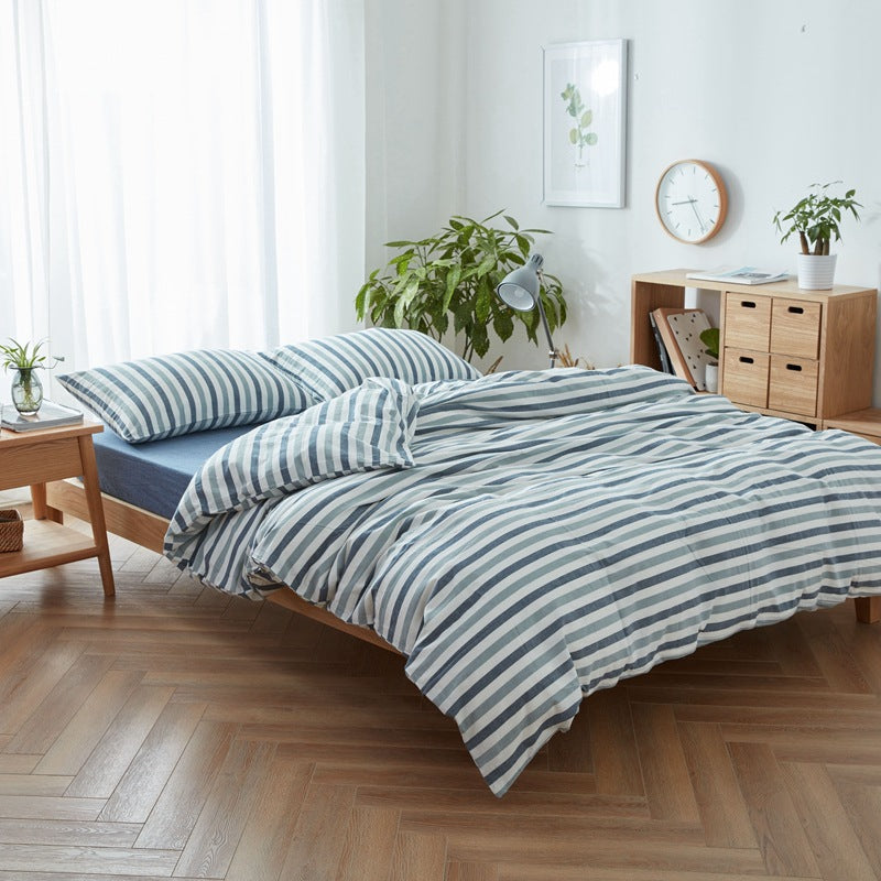 Decorative Cozy Checked Duvet Set Homeandso