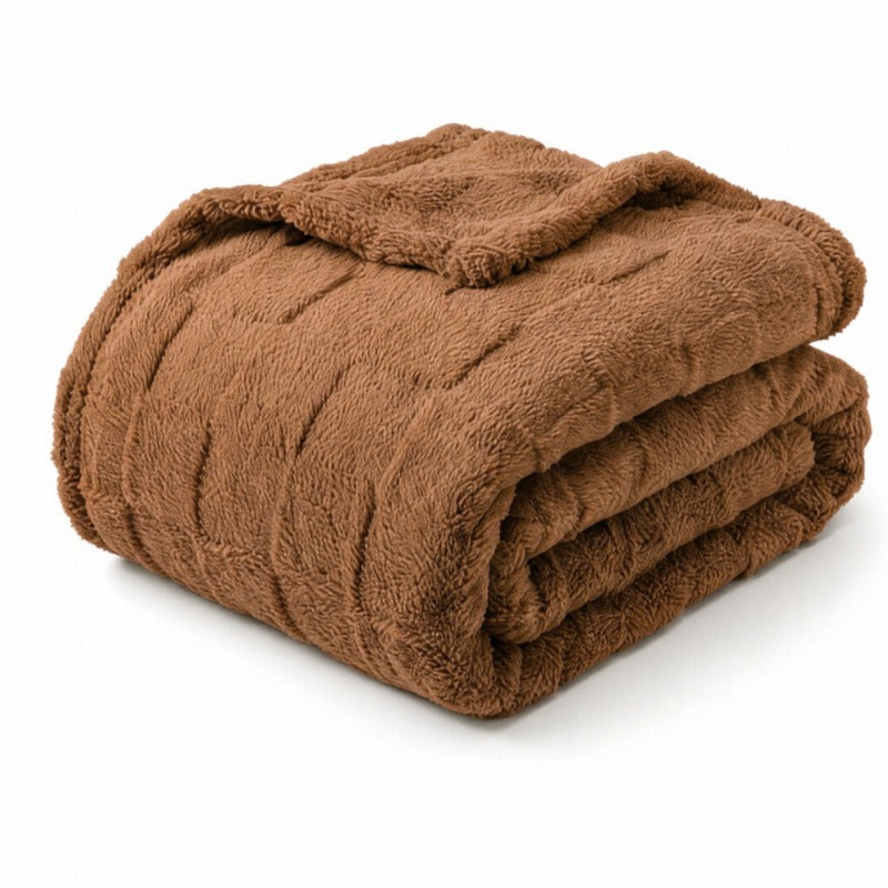 Pluche Textuur Throw Deken