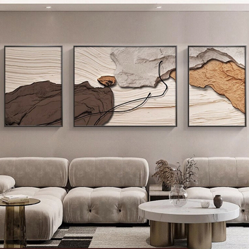 Abstract Textured Triptych Wall Art Homeandso