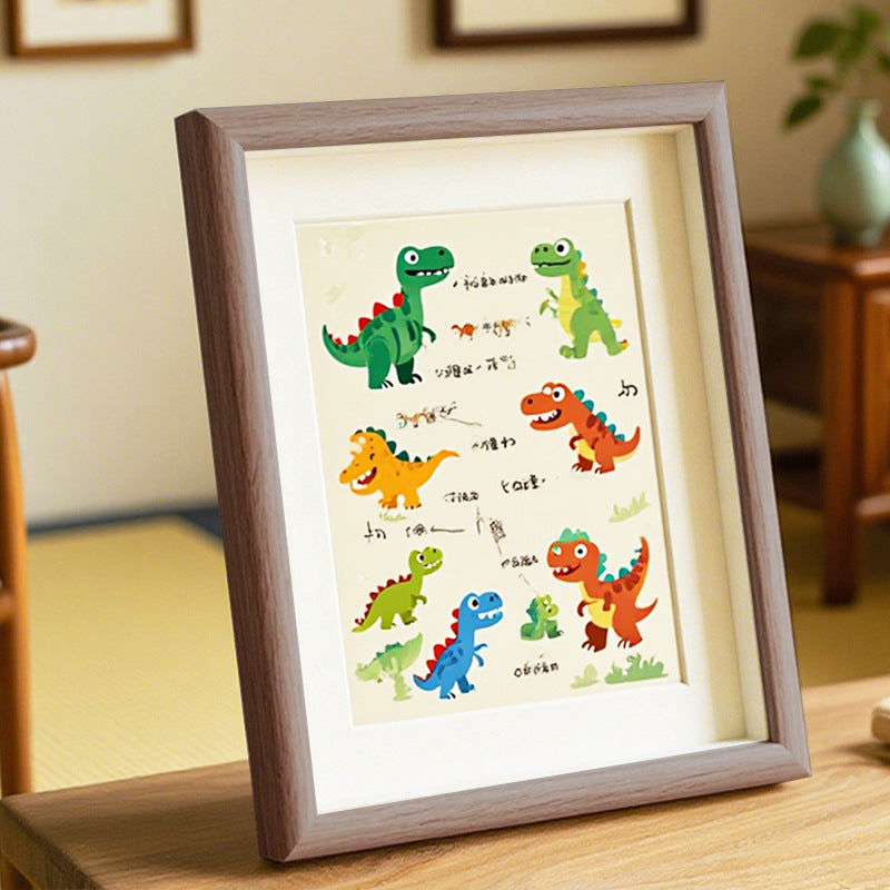 Whimsical Dinosaur Illustration Frame