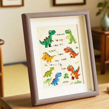 Whimsical Dinosaur Illustration Frame