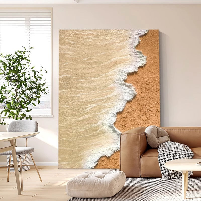 Textured Coastal Wave Relief Canvas Art Homeandso
