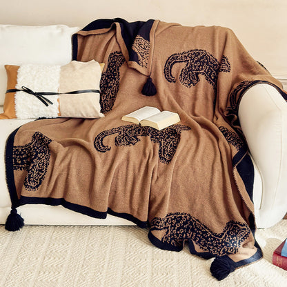 Cozy Animal Print Throw Blanket