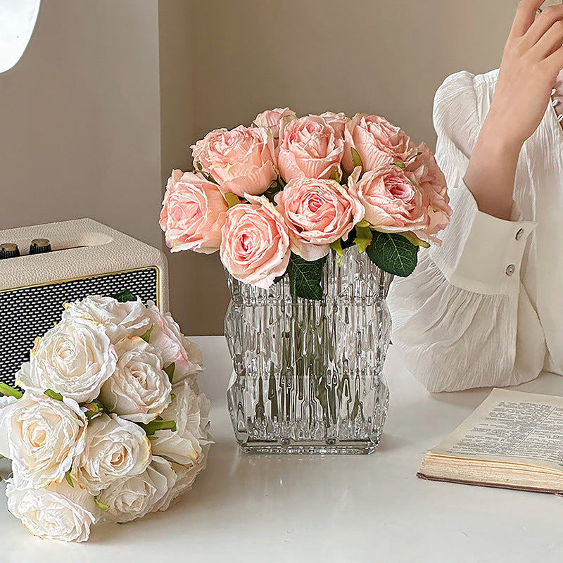 Lifelike Faux Rose Floral Arrangement