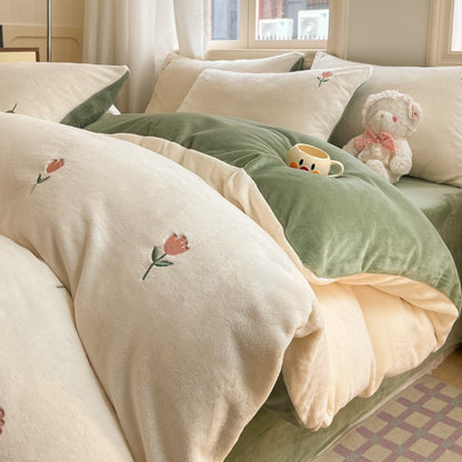 Luxurious Plush Duvet Set Homeandso