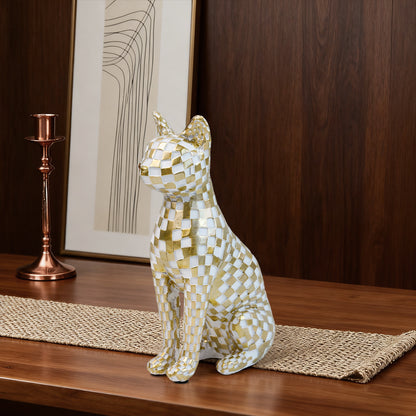 Mosaic Cat Figurine Homeandso