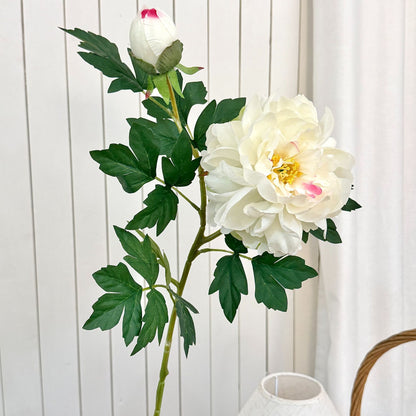 Premium Realistic Peony Floral Stem