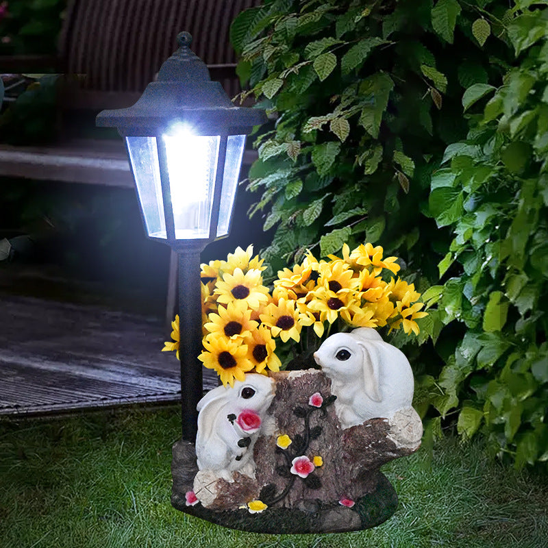 Decorative Solar Lantern Planter Homeandso
