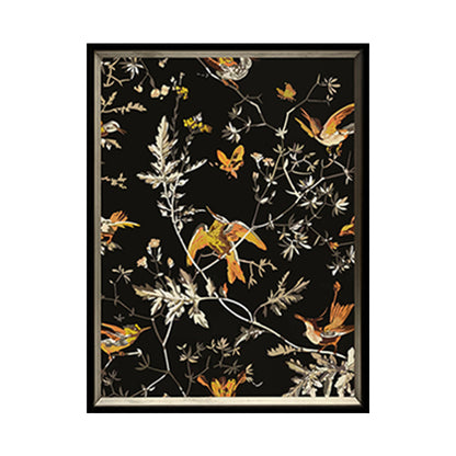 Decorative Framed Bird and Floral Artwork Homeandso