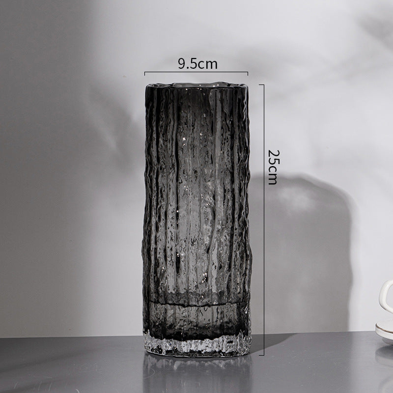 Textured Glass Water Vase