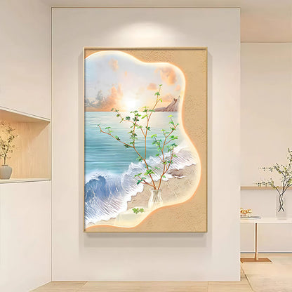 Framed Floral Sunset Art Print Homeandso