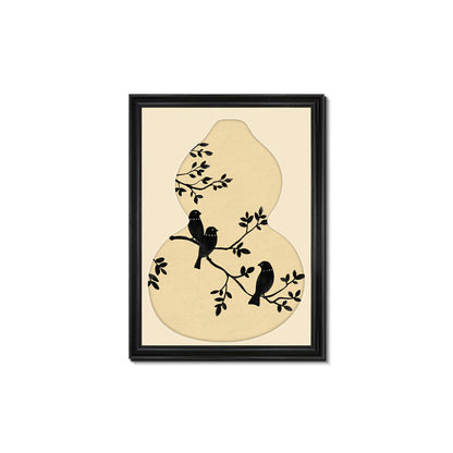 Decorative Framed Bird Silhouette Wall Art Homeandso