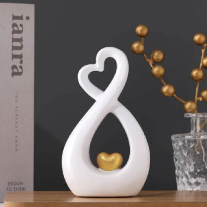 Infinity Heart-Shaped Sculpture Homeandso