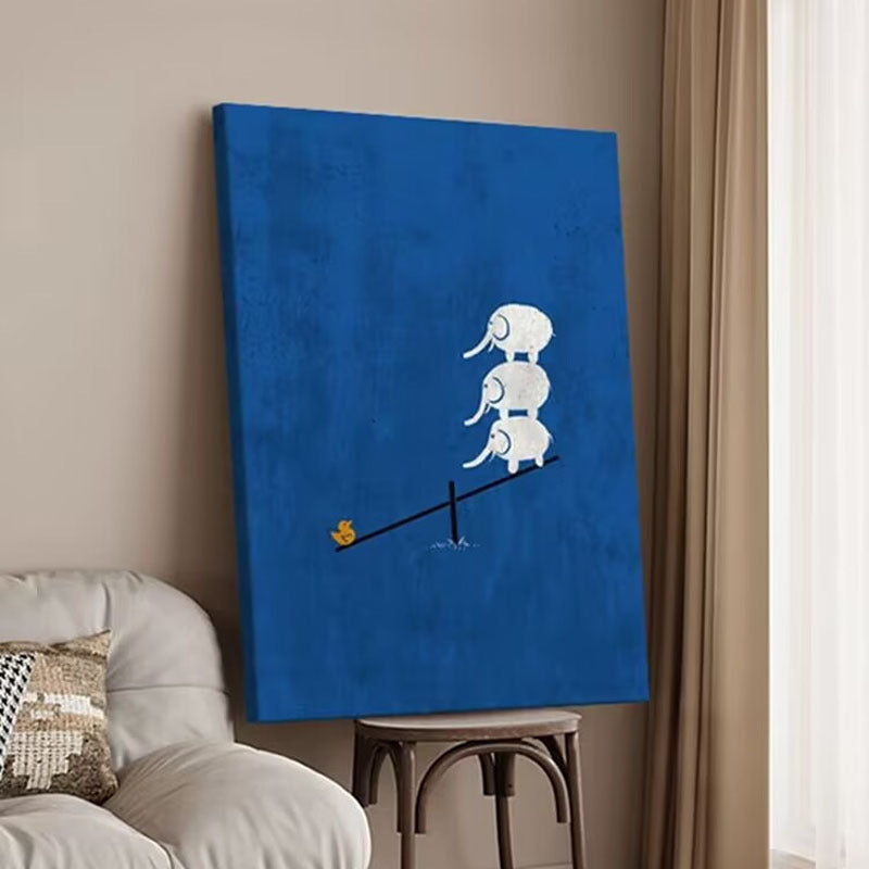 Playful Animal Illustration Canvas Art Homeandso