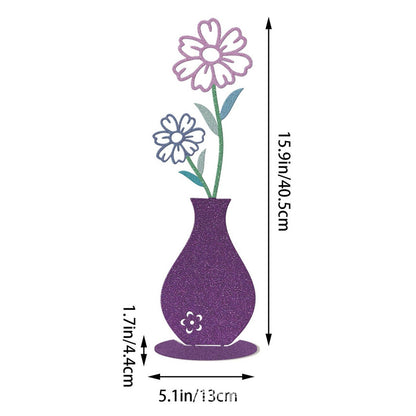 Decorative Floral Metal Vase Homeandso