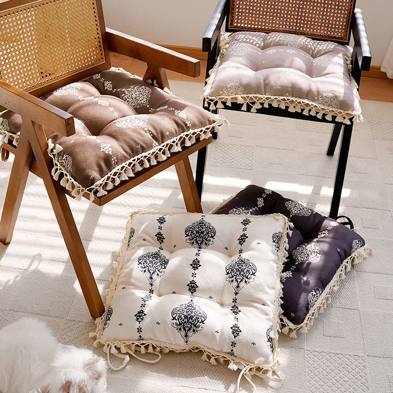 Decorative Tasseled Floor Cushion