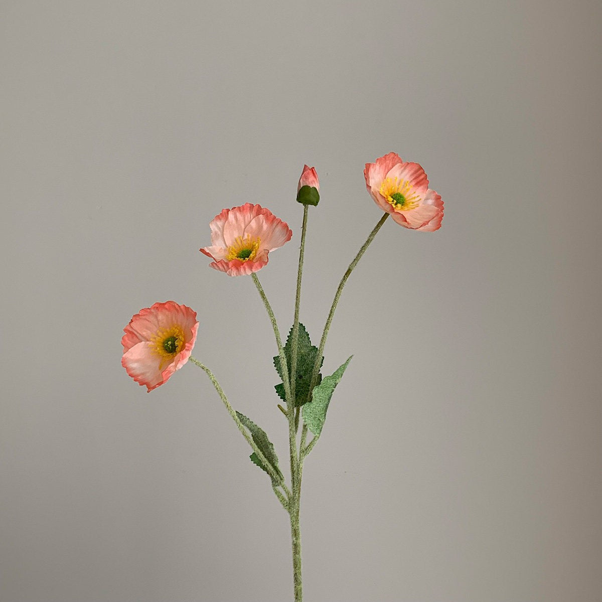 Lifelike Artificial Poppy Stem Arrangement