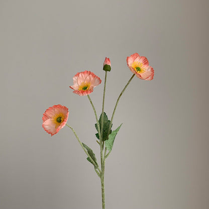 Lifelike Artificial Poppy Stem Arrangement