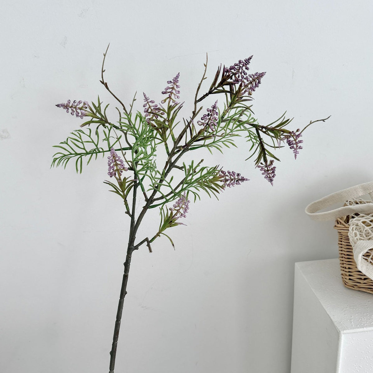 Decorative Faux Lavender Floral Stem for Home Display