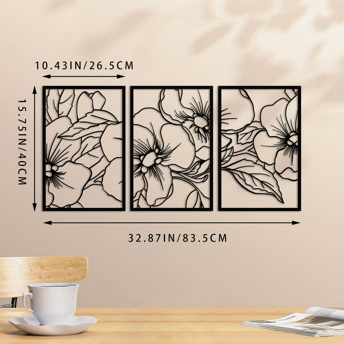 Floral-Inspired Metal Wall Art Homeandso