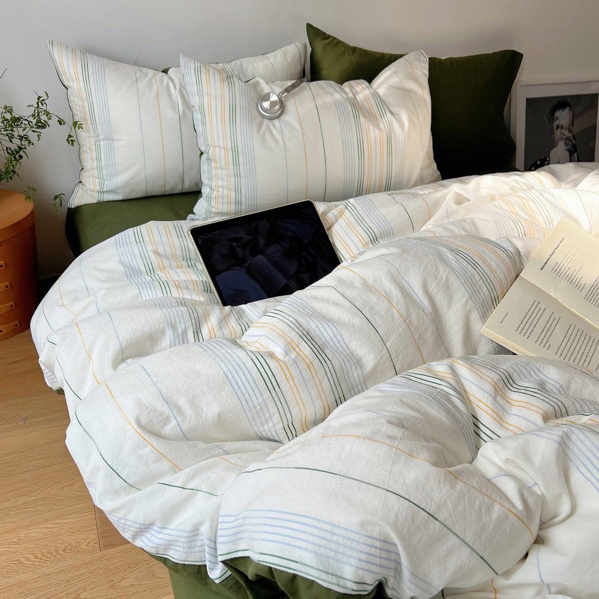 Decorative Soft Striped Duvet Cover Set Homeandso