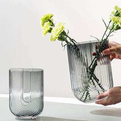 Dekorative Glasvase für Esstischdekoration