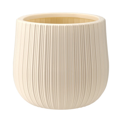 Decorative Ribbed Ceramic Planter Homeandso