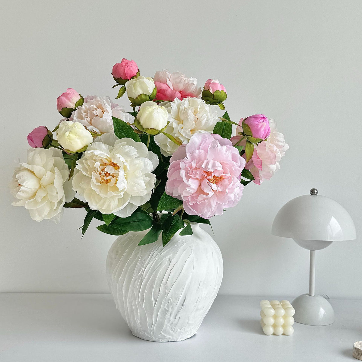 Realistic Peony Floral Stem for Flower Arrangements
