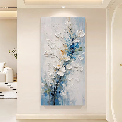Floral Relief Canvas Wall Art Homeandso