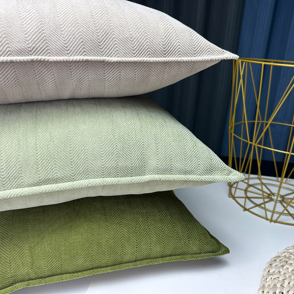 Textured Herringbone Design Throw Pillow