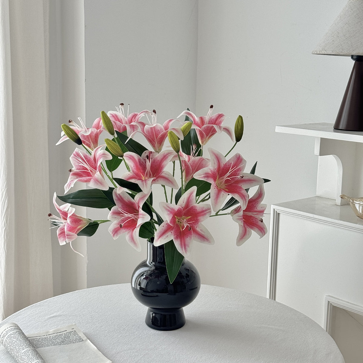 Decorative Faux Lily Stem for Floral Arrangements