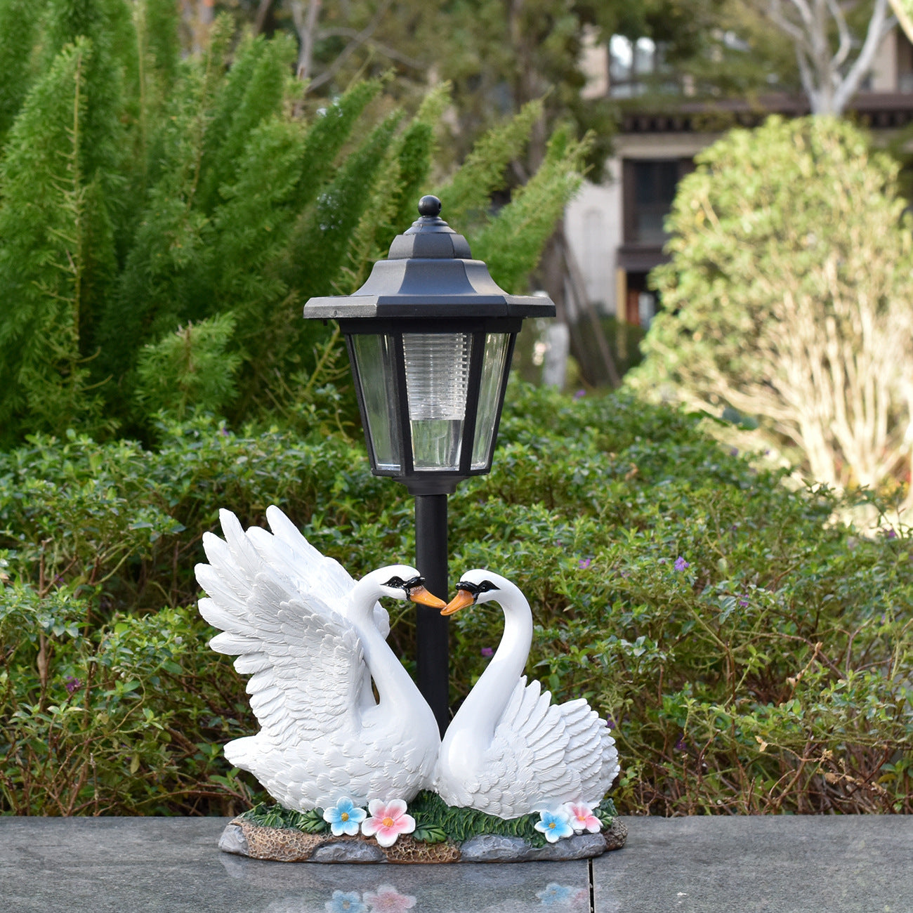 Decorative Swan Lantern Homeandso