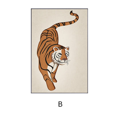 Artistic Tiger-Themed Relief Wall Art Homeandso