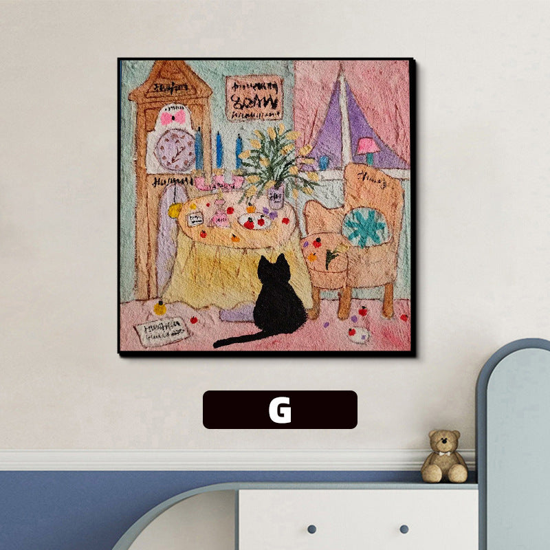 Whimsical Cat-Themed Decorative Wall Art Homeandso